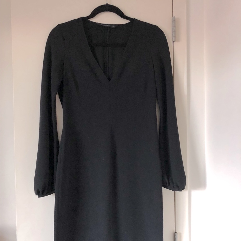 Zara little black dress with long sleeves